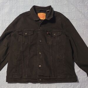 Levi's Men's Black Bomber-Style Trucker Jacket